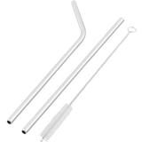 Kit Canudos de Inox Reutilizável Reto e Curvo com Escova - X-krika