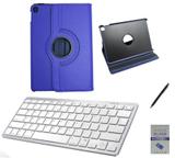 Kit Capa 360/Can/Pel/Teclado Branco iPad Air 3 2019 - 10.5" Azul - Bd cases