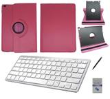 Kit Capa 360/Can/Pel/Teclado Branco iPad New 2017 9,7 " Rosa - Bd cases