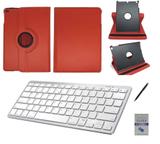 Kit Capa 360/Can/Pel/Teclado Branco iPad New 2017 9,7 " Vermelho - Bd cases