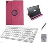 Kit Capa 360/Can/Pel/Teclado Branco iPad Pro 2017 - 12.9" Rosa - Bd cases