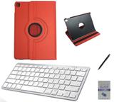 Kit Capa 360/Can/Pel/Teclado Branco iPad Pro 2017 - 12.9" Vermelho - Bd cases