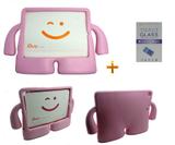 Kit Capa Anti-Choque iPad Air 1/2 (5/6) + Pel.Vidro (Rosa) - Bd cases
