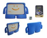 Kit Capa Anti-Choque iPad Mini 2/3 + Pel.Vidro (Azul) - Bd cases