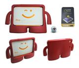 Kit Capa Anti-Choque iPad Mini 2/3 + Pel.Vidro (Vermelho) - Bd cases