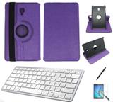 Kit Capa/Can/Pel/Teclado Branco Galaxy Tab S4 - T835 10,5" 360 Roxo - Bd cases