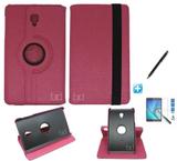 Kit Capa Case Galaxy Tab A 8.0 2017 - T385 Giratória 360 / Can Touch + Pel Vidro (Rosa) - Skin t18