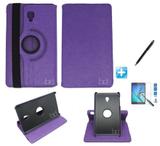 Kit Capa Case Galaxy Tab A 8.0 2017 - T385 Giratória 360 / Can Touch + Pel Vidro (Roxo) - Bd cases