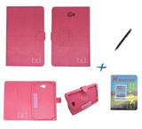 Kit Capa Case Galaxy Tab A Note - 10.1 T580 / T585 Carteira / Caneta Touch + Película de Vidro (Pink) - Bd cases