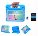 Kit Capa Case Protetor Infantil Anti-Choque/Impacto Galaxy Tab E T560/T561 9,6" + Película de Vidro (Azul) - Bd cases