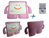 Kit Capa Case Protetor Infantil Anti-Choque/Impacto iPad 2/3/4 + Película de Vidro (Rosa) - Skin t18