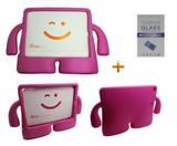Kit Capa Case Protetor Infantil Anti-Choque/Impacto iPad Air 1/2 (iPad 5/6) + Película de Vidro (Pink) - Bd cases