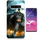 Kit Capa Case TPU Galaxy S10 Batman + Pel Vidro (BD01) - Bd cases