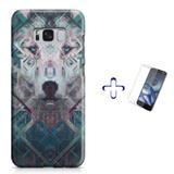 Kit Capa Case TPU Galaxy S8 Lobo Lunar + Película de Vidro (BD01) - Bd cases