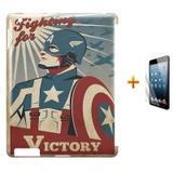 Kit Capa Case TPU iPad 2/3/4 Capitão America The Avengers (BD01) - Skin t18