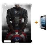 Kit Capa Case TPU iPad 2/3/4 Capitão America The Avengers (BD02) - Skin t18