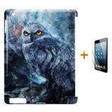 Kit Capa Case TPU iPad 2/3/4 Coruja + Película de Vidro (BD01) - Skin t18