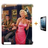 Kit Capa Case TPU iPad 2/3/4 Marilyn Monroe + Película de Vidro (BD01) - Skin t18