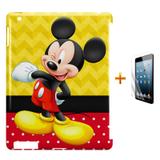 Kit Capa Case TPU iPad 2/3/4 Mickey + Película de Vidro (BD01) - Skin t18