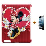 Kit Capa Case TPU iPad 2/3/4 Minnie + Película de Vidro (BD01) - Skin t18