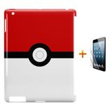 Kit Capa Case TPU iPad 2/3/4 Pokeball + Película de Vidro (BD01) - Skin t18