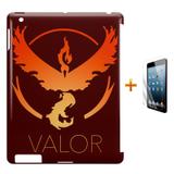 Kit Capa Case TPU iPad 2/3/4 Pokemon Valor Team + Película de Vidro (BD01) - Skin t18