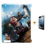 Kit Capa Case TPU iPad 2/3/4 Popeye + Película de Vidro (BD01) - Skin t18