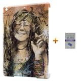 Kit Capa Case TPU iPad Air 2 (iPad 6) Janis Joplin + Película de Vidro (BD01) - Skin t18