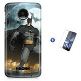 Kit Capa Case TPU Moto Z2 Play - Batman + Pel Vidro (BD01) - Bd cases