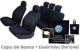 Kit Capa de Banco Universal Preta + Lixeirinha Durável VW - Garagem12 artes
