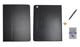 Kit Capa de Couro iPad 2/3/4 Carteira/Pasta / Caneta Touch + Película de Vidro (Preto) - Bd cases
