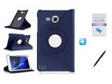 Kit Capa Galaxy Tab A 7.0 T280/T285 Giratória 360 / Caneta Touch + Pel Vidro (Azul) - Skin t18