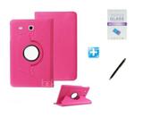 Kit Capa Galaxy Tab A 7.0 T280/T285 Giratória 360 / Caneta Touch + Pel Vidro (Rosa) - Bd cases
