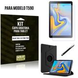 Kit Capa Giratória Galaxy Tab A 10.5 T590/T595 Capa Giratória + Película de Vidro + Caneta Touch - Armyshield