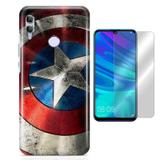 Kit Capa Huawei Honor 10 Lite Capitão América e Película - Bd cases