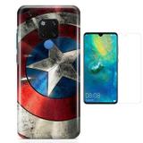 Kit Capa Huawei Mate 20 Capitão América e Película - Bd cases
