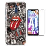 Kit Capa Huawei Mate 20 Lite Rolling Stones e Pelicula - Bd cases