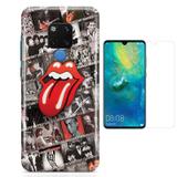 Kit Capa Huawei Mate 20 Rolling Stones e Película - Bd cases