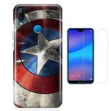 Kit Capa Huawei P20 Lite Capitão América e Película - Bd cases
