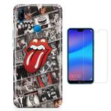 Kit Capa Huawei P20 Lite Rolling Stones e Película - Bd cases
