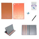Kit Capa iPad Mini 2/3 Carteira + Pel + Can Touch (Laranja) - Bd cases