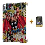Kit Capa iPad Mini 2/3 Thor - Marvel +Pel.Vidro BD1 - Bd cases