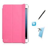 Kit Capa iPad New 2017 9,7" Smart Case / Capa Traseira / Caneta Touch + Película de Vidro (Cor Rosa) - Bd cases