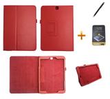 Kit Capa para Galaxy Tab S2 9.7 T810/T815 Carteira + Película de Vidro + Caneta Touch (Vermelho) - Bd cases