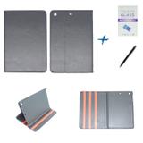 Kit Capa para iPad Mini 2/3 Carteira + Película de Vidro + Caneta Touch (Preto) - Skin t18