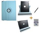 Kit Capa para iPad Pro 12.9" Giratória 360 + Película de Vidro + Caneta Touch (Azul Claro) - Bd cases
