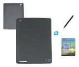 Kit Capa Silicone Emborrachada Design iPad 2/3/4 / Caneta Touch + Película de Vidro (Preto) - Skin t18