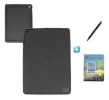 Kit Capa Silicone iPad Air (iPad6) +Película(Preto) - Bd cases