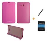 Kit Capa Smart Book Galaxy Tab 3 Lite T110/T111 / (Rosa) - Bd cases