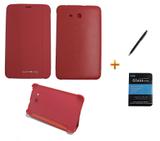 Kit Capa Smart Book Galaxy Tab 3 Lite T110/T111 (Vermelho) - Bd cases